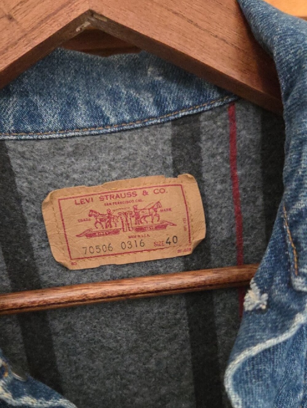 1977 Levi's Blanket Lined Trucker Jacket, Type III 70506-0316 - Picture 2 of 7